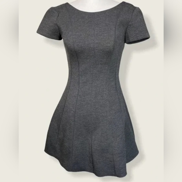 Banana Republic Dresses & Skirts - Like New: Banana Republic Gray Fit-And-Flare Mini Dress